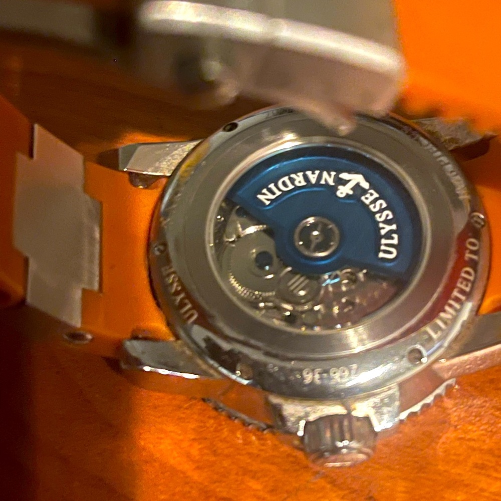 Sony Pictures Movie Ulysse Nardin Orange Dive Watch with Silver Clone - Picture 6 of 9